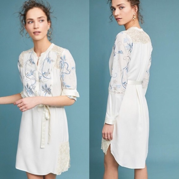 Anthropologie Dresses & Skirts - NWT Anthro Amarante Embroidered Shirtdress Dress